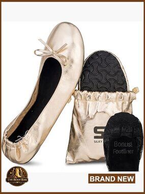 Foldable Ballet Flats for Weddings Travel Portable Purse Slippers